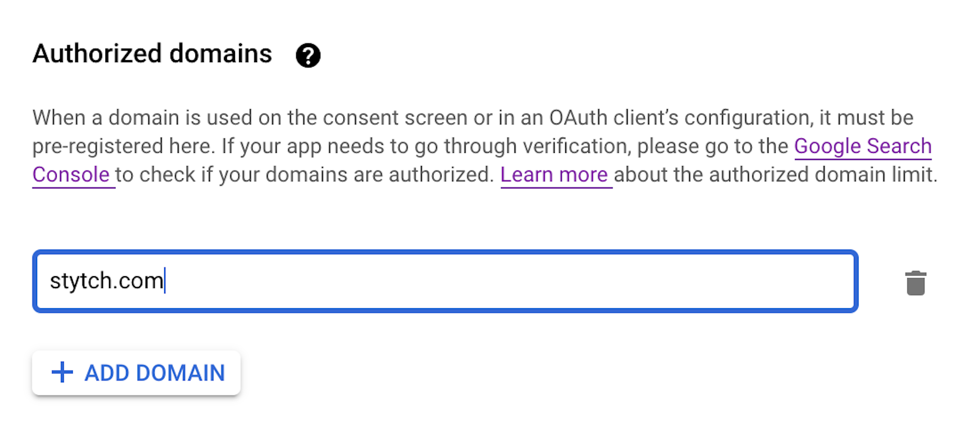 OAuth Consent Dashboard